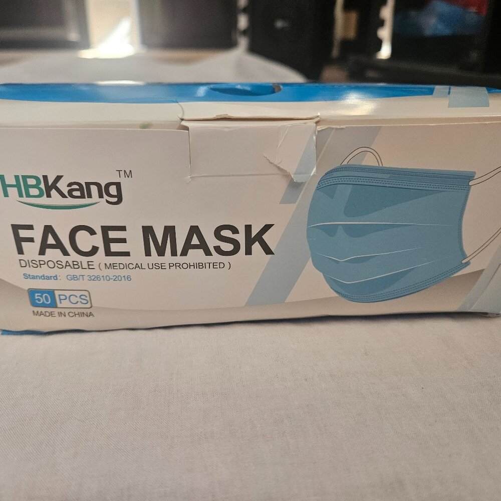 50 Pcs Face Mask Non Medical Disposable 3ply Earloop Mouth Cover